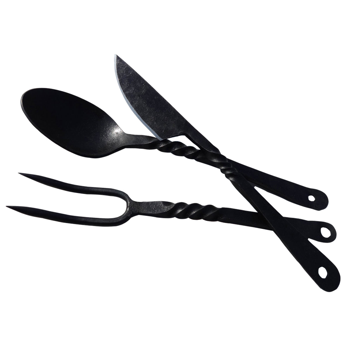 TWISTED TABLE SPOON (black finish)
