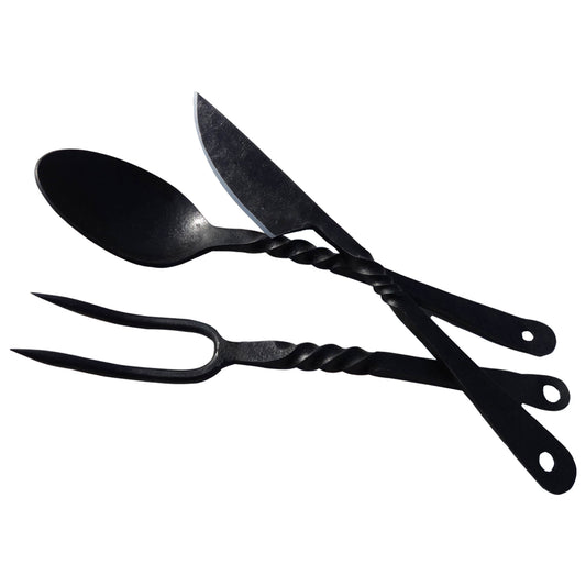 TWISTED TABLE SPOON (black finish)